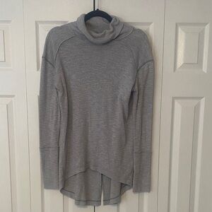 Free People Heather Gray Cowl Neck Sweater